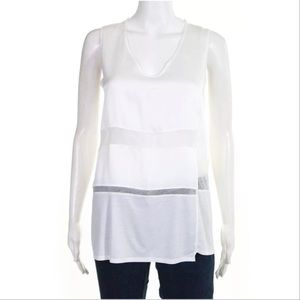 Helmut Lang Sheer Stripe Tank Top Sz Petite